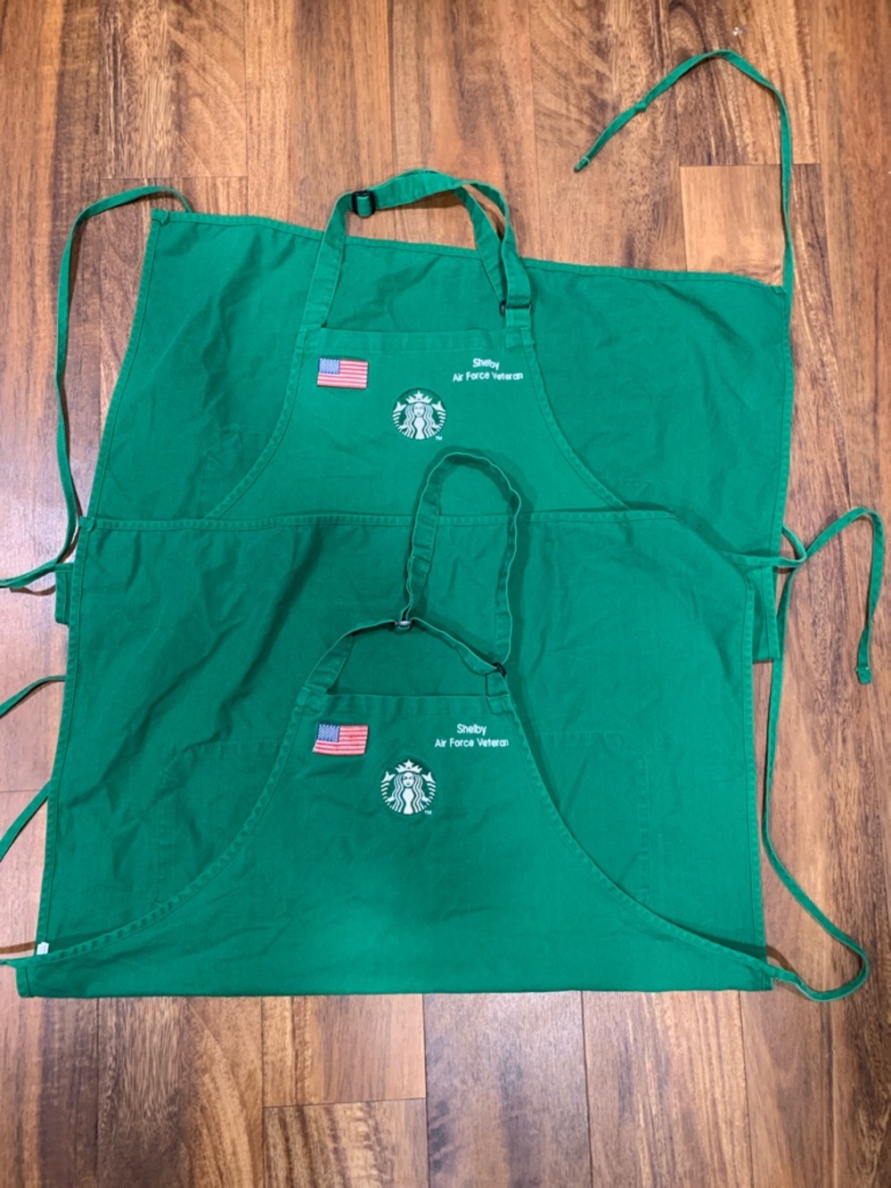 Starbucks Embroidered Barista Aprons - Set of 2 Air Force Veteran Suit Sku074